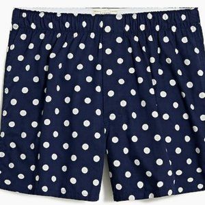 J Crew Woven Boxers - Antique Navy Ivory S (AS576)